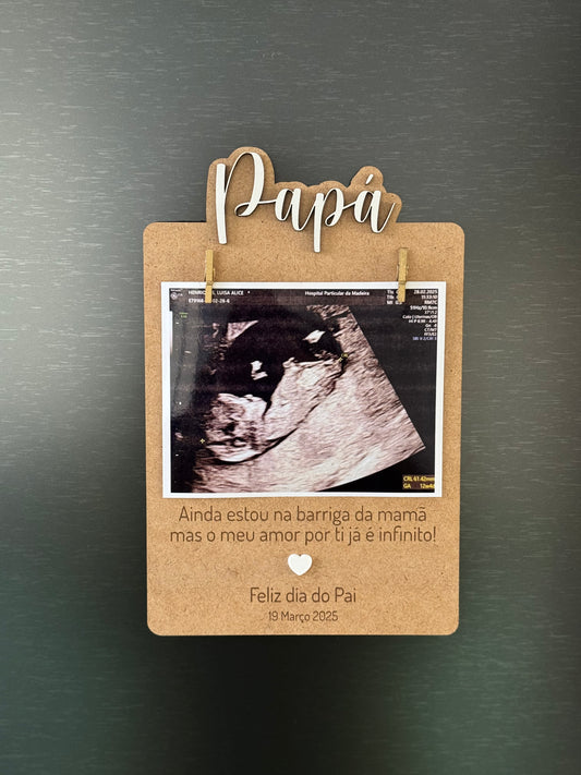 Surpresa dia do Pai - bebé a caminho - íman
