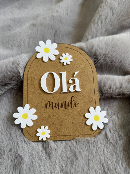 Placas de Mesversário - Coleção Margaridas