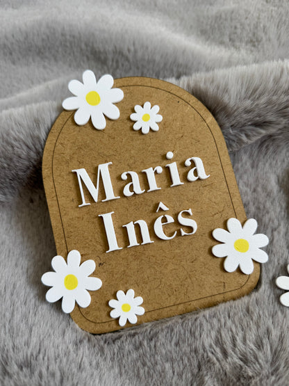 Placas de Mesversário - Coleção Margaridas