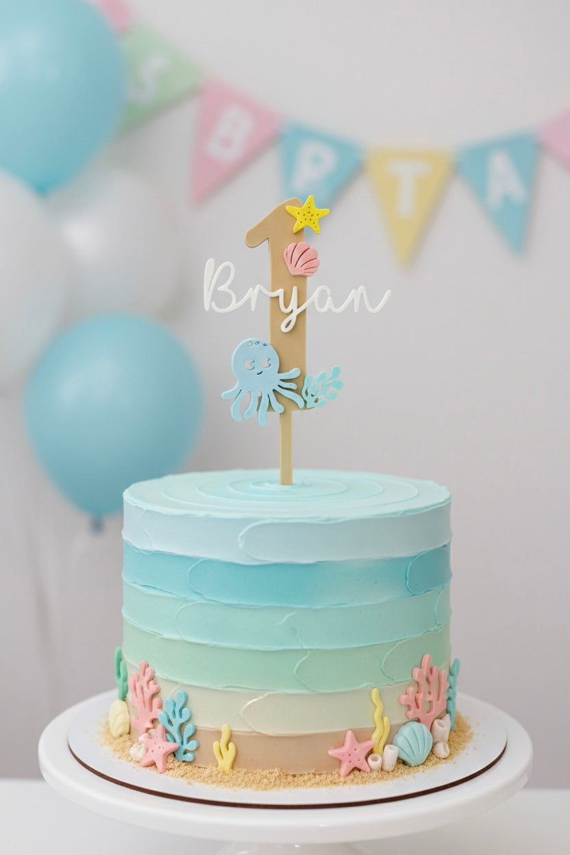 Topper - Aniversário Mar (número)