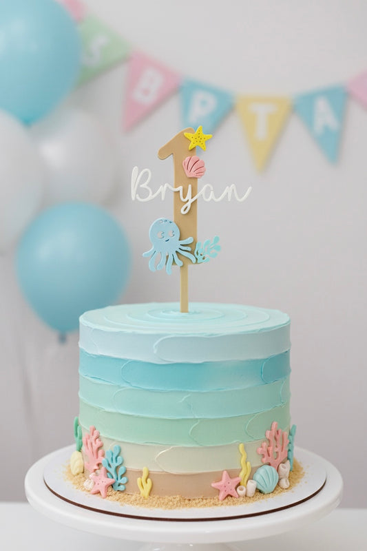 Topper - Aniversário Mar (número)