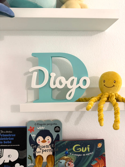 Letra com nome decorativo