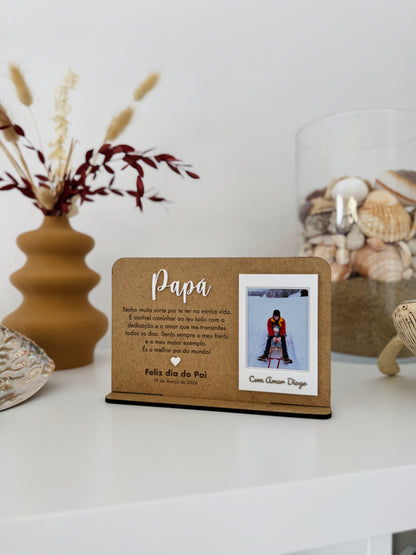 Moldura com frase personalizável - Dia do Pai