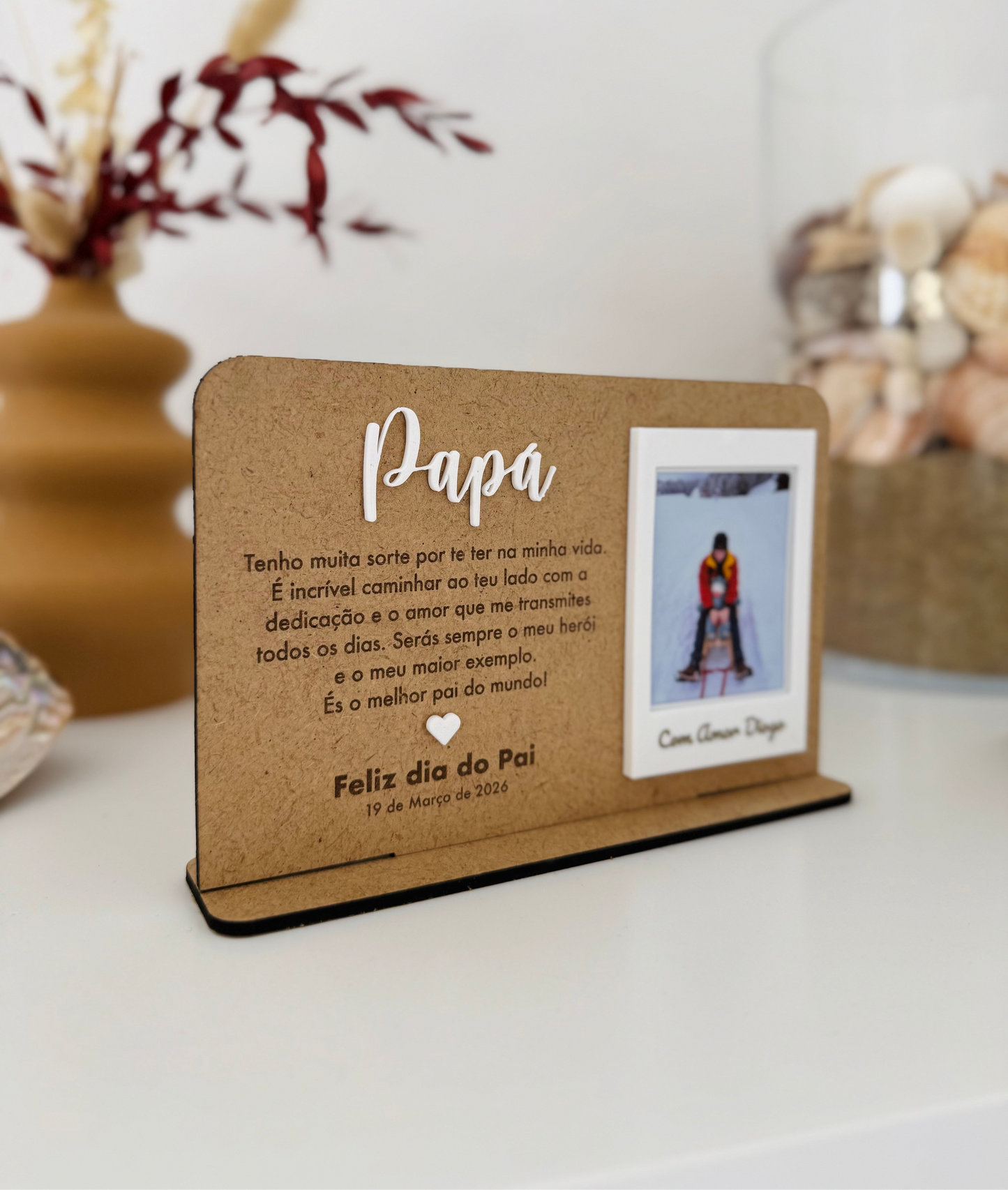 Moldura com frase personalizável - Dia do Pai