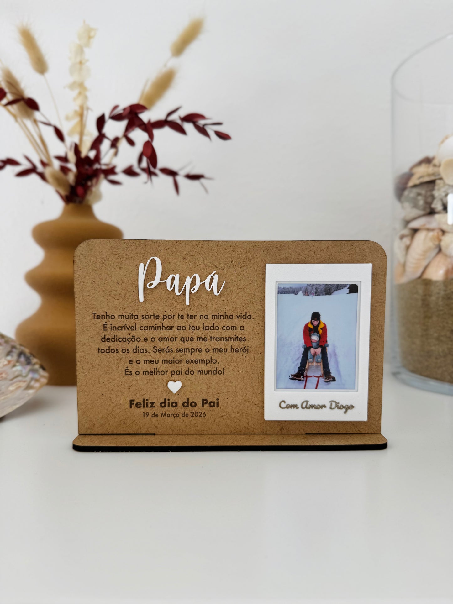 Moldura com frase personalizável - Dia do Pai