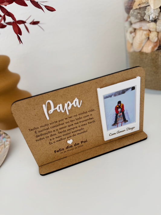 Moldura com frase personalizável - Dia do Pai