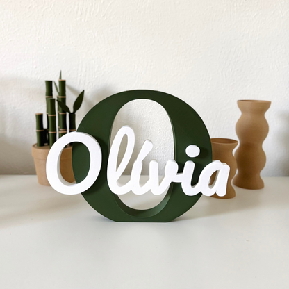 Letra com nome decorativo