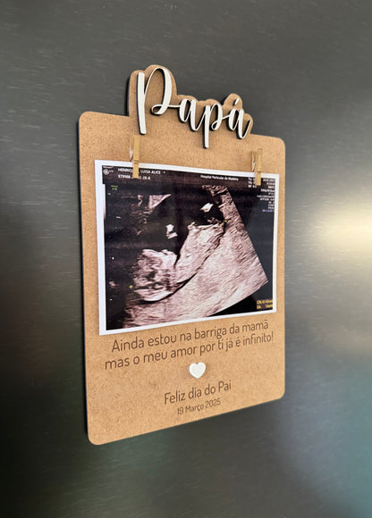 Surpresa dia do Pai - bebé a caminho - íman