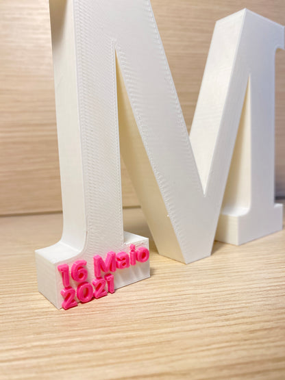 Letra com data de nascimento