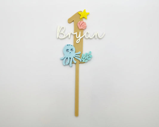 Topper - Aniversário Mar (número)