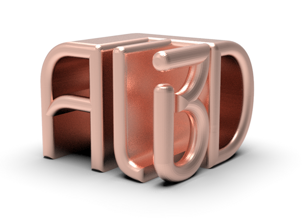 Ali 3D printing logo rose gold