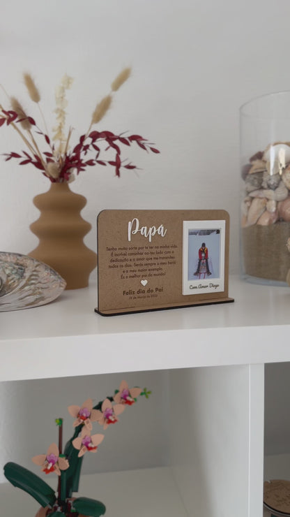 Moldura com frase personalizável - Dia do Pai